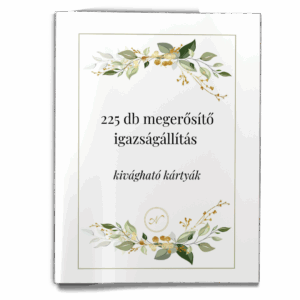 225 db megerősítő igazságállítás kivágható kártyák